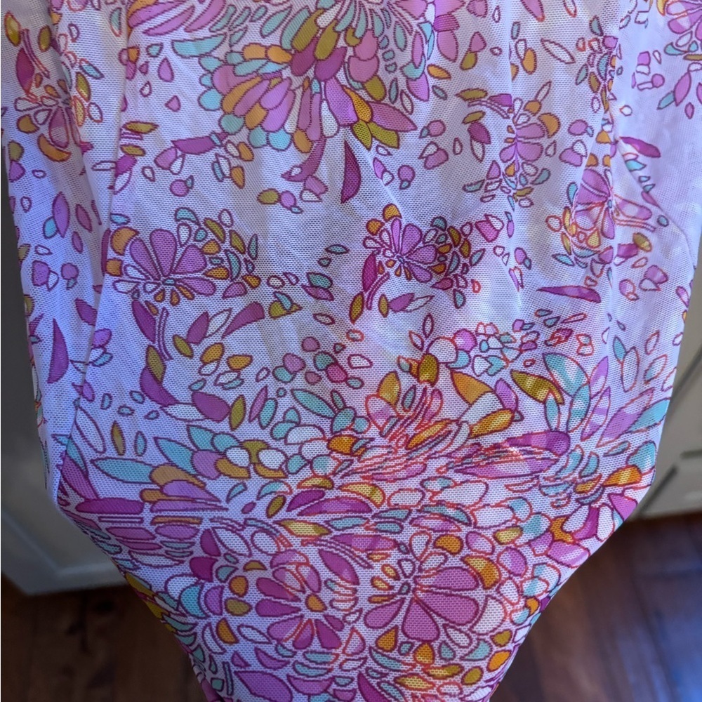 Y2K floral sheer nightgown Sm - Picture 2 of 5